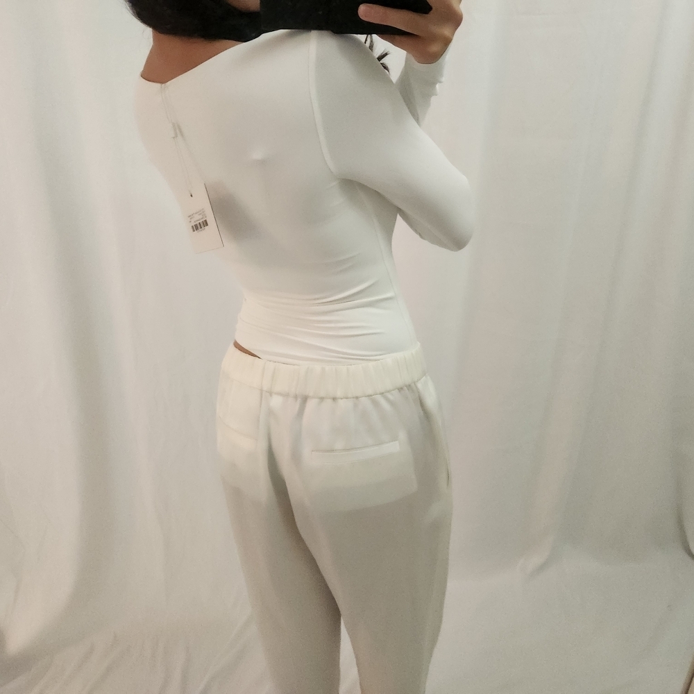 Meshki Cream Long Sleeve Bodysuit - Picture 4 of 10
